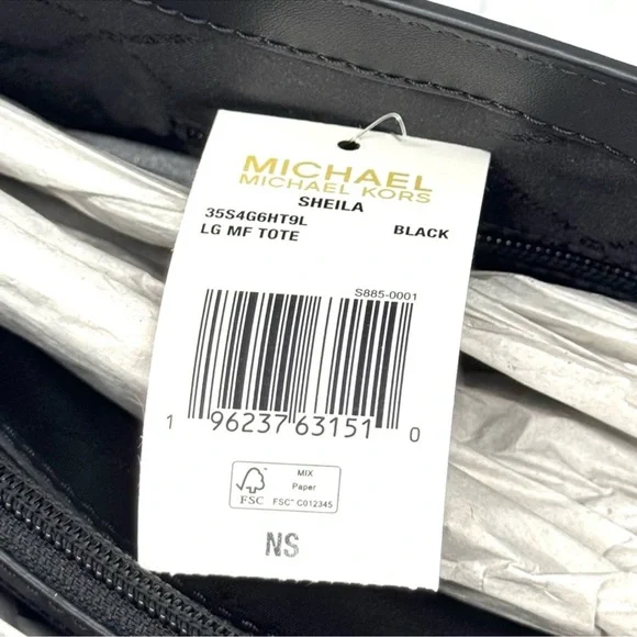 Michael Kors Sheila Large Signature Logo Tote Bag - Black